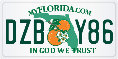 FL license plate DZBY86