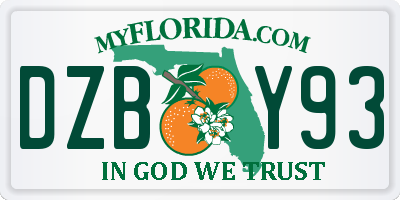 FL license plate DZBY93