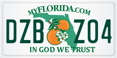 FL license plate DZBZ04