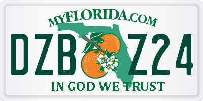 FL license plate DZBZ24