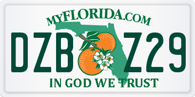 FL license plate DZBZ29