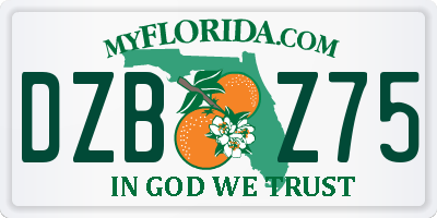 FL license plate DZBZ75
