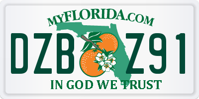 FL license plate DZBZ91