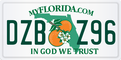 FL license plate DZBZ96