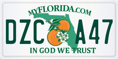 FL license plate DZCA47