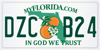 FL license plate DZCB24