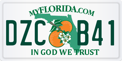 FL license plate DZCB41