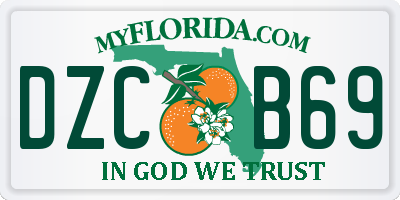 FL license plate DZCB69