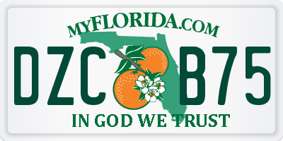 FL license plate DZCB75
