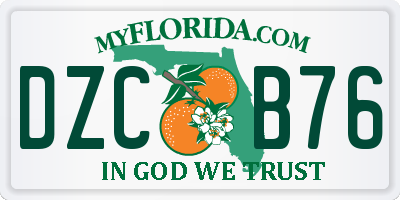 FL license plate DZCB76