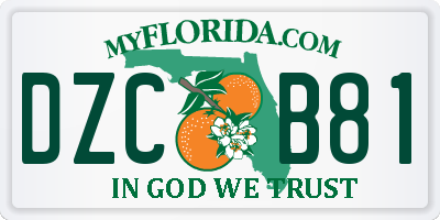 FL license plate DZCB81