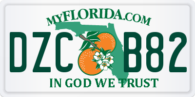FL license plate DZCB82