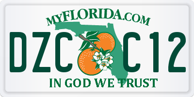 FL license plate DZCC12