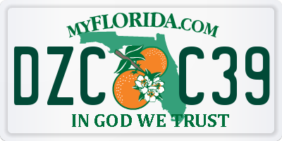 FL license plate DZCC39