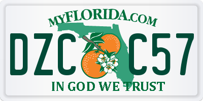 FL license plate DZCC57