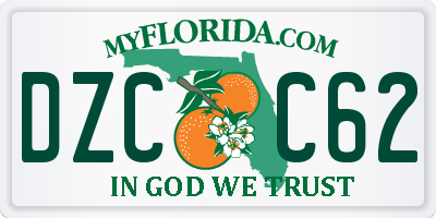 FL license plate DZCC62