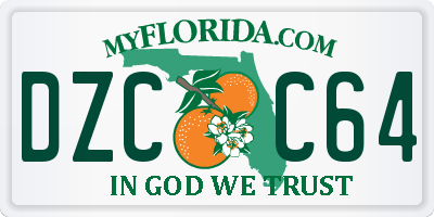 FL license plate DZCC64