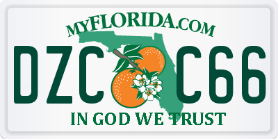 FL license plate DZCC66