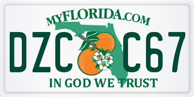 FL license plate DZCC67
