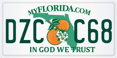 FL license plate DZCC68
