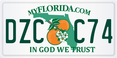 FL license plate DZCC74