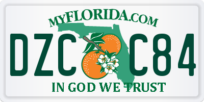 FL license plate DZCC84