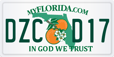 FL license plate DZCD17