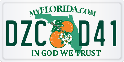 FL license plate DZCD41
