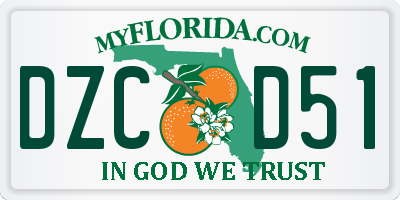 FL license plate DZCD51