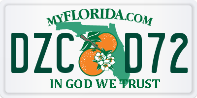 FL license plate DZCD72