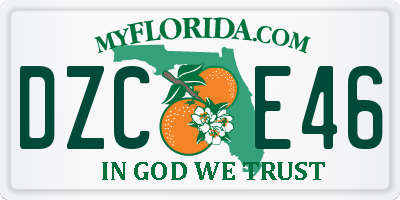 FL license plate DZCE46