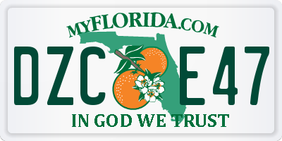 FL license plate DZCE47