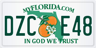 FL license plate DZCE48