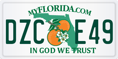 FL license plate DZCE49