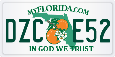 FL license plate DZCE52