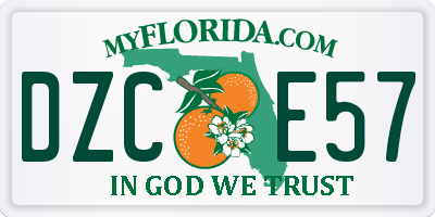 FL license plate DZCE57
