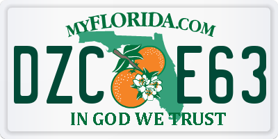 FL license plate DZCE63