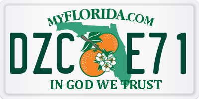 FL license plate DZCE71
