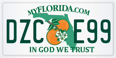 FL license plate DZCE99