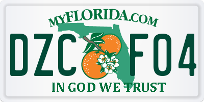 FL license plate DZCF04