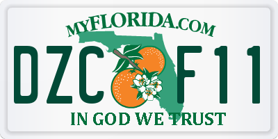 FL license plate DZCF11