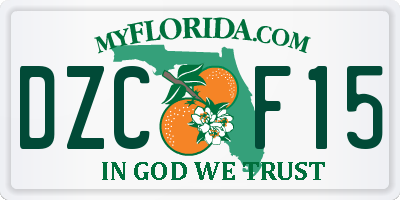 FL license plate DZCF15