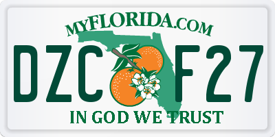 FL license plate DZCF27