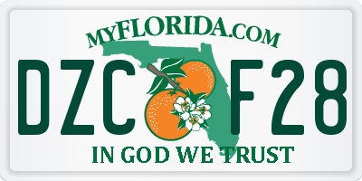 FL license plate DZCF28