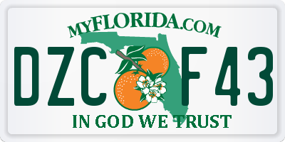 FL license plate DZCF43