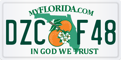 FL license plate DZCF48