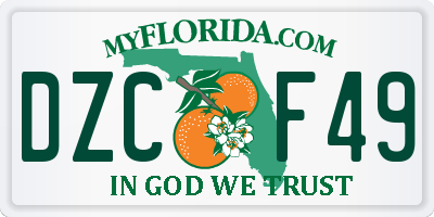 FL license plate DZCF49