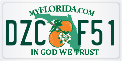 FL license plate DZCF51