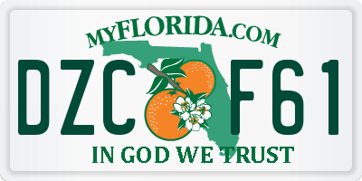 FL license plate DZCF61