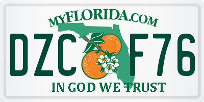 FL license plate DZCF76